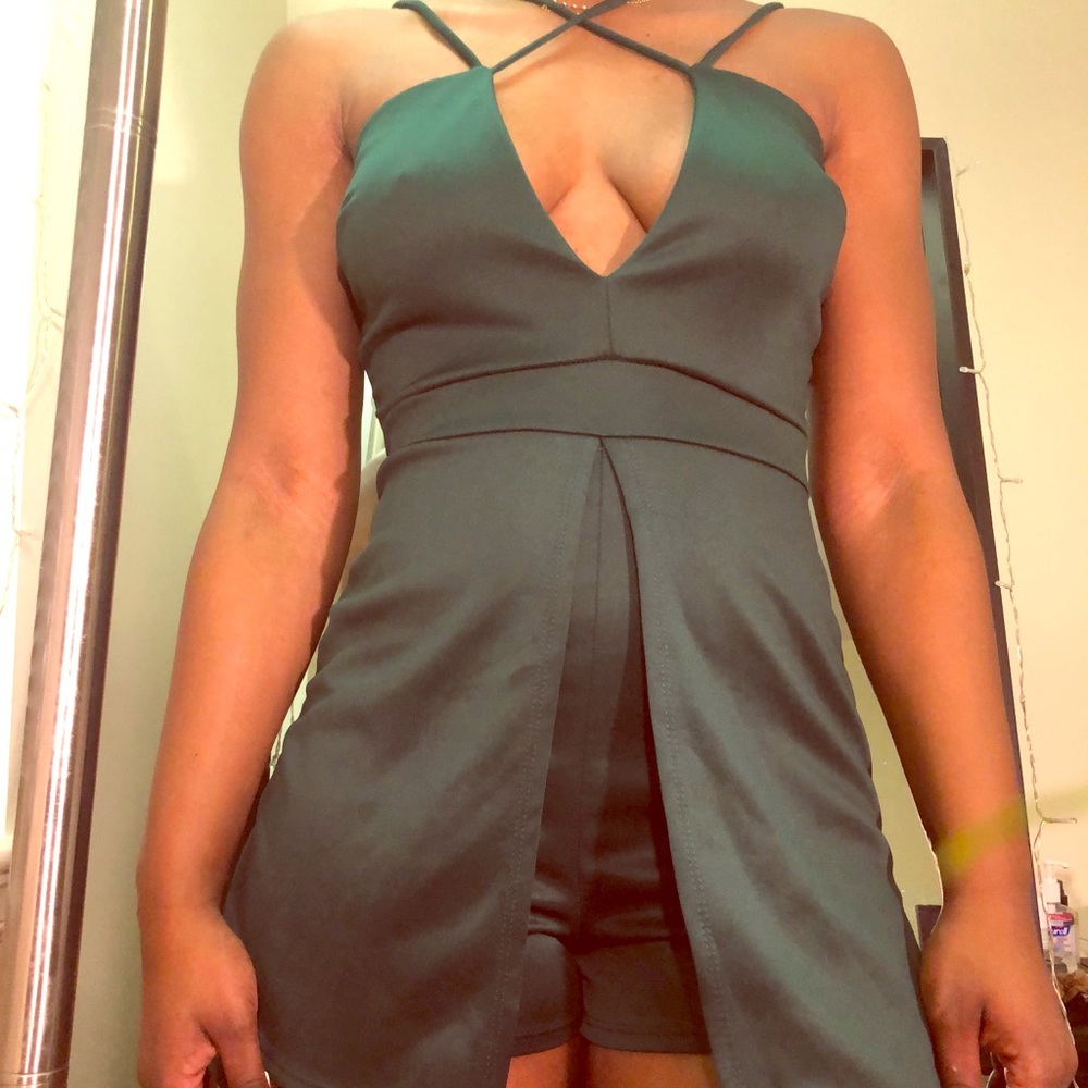 Dark Green Romper